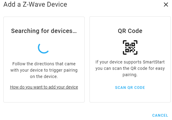 Add a Z-Wave Device