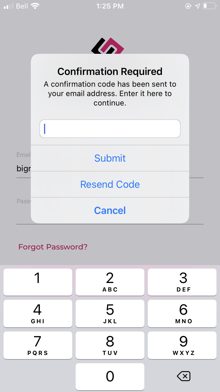 Swidget App confirmation required screen