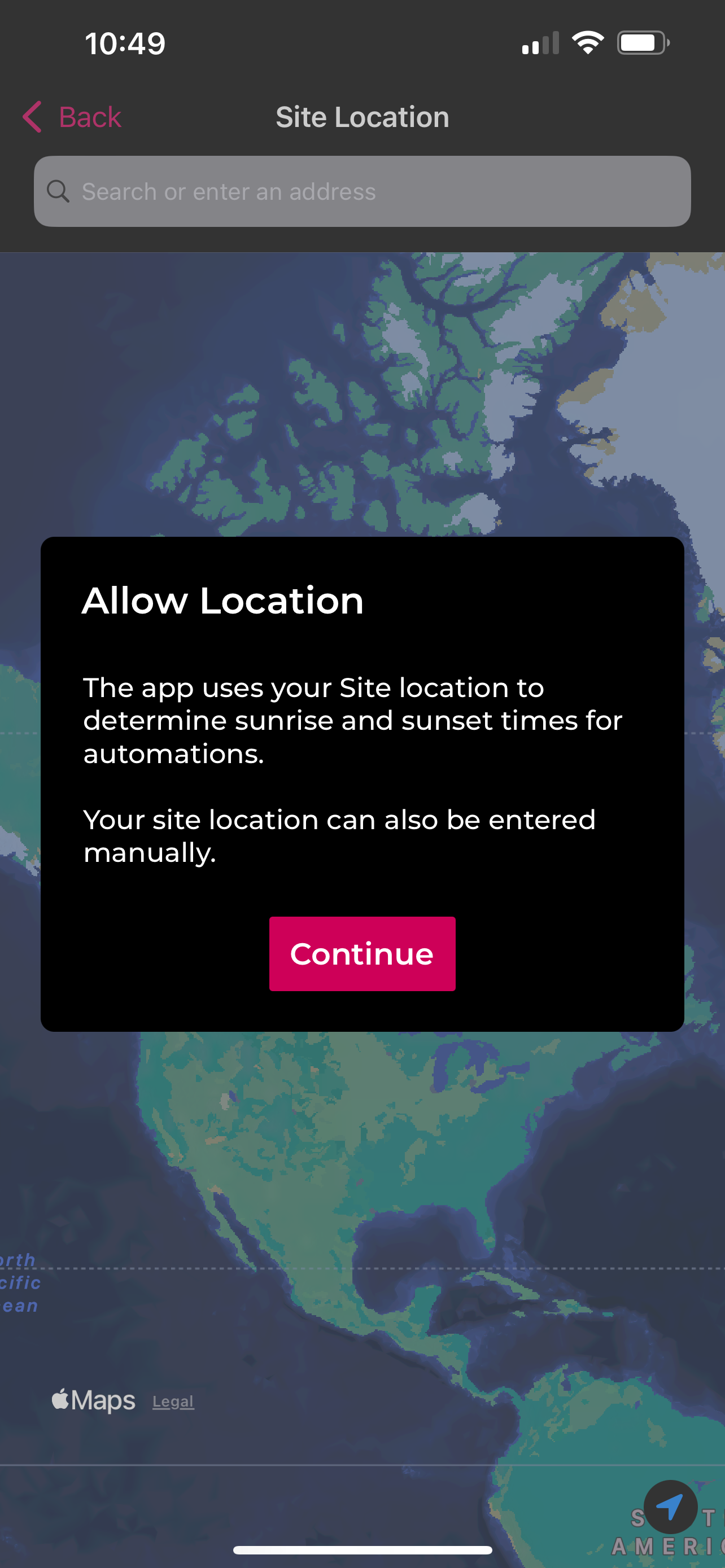 Allow location
