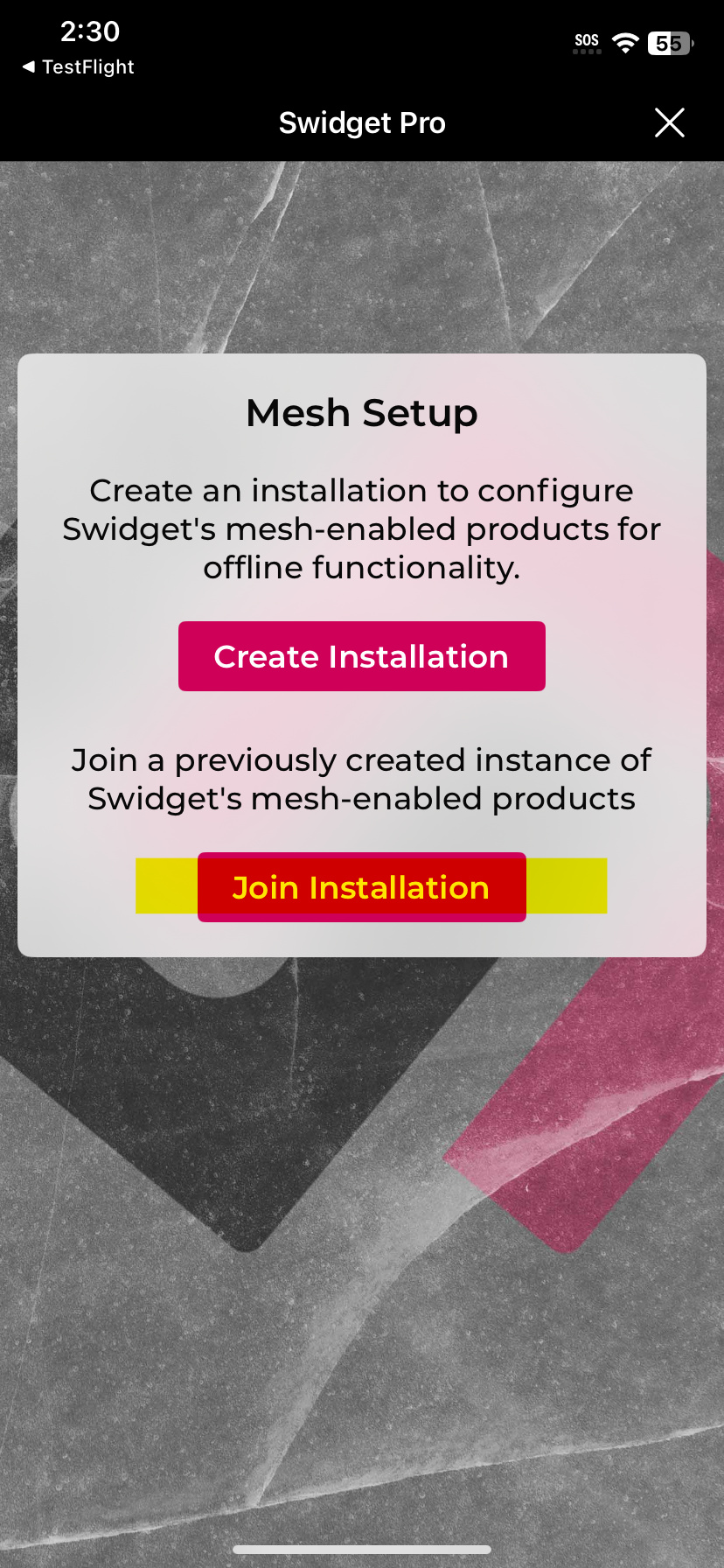 Join Installation