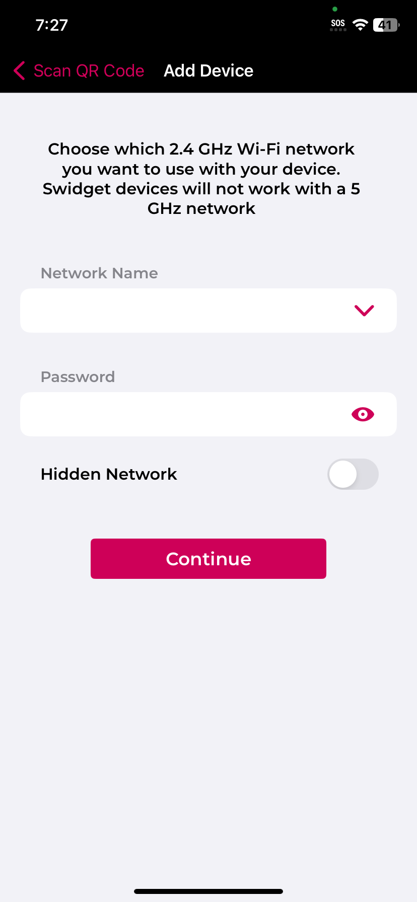 Enter SSID