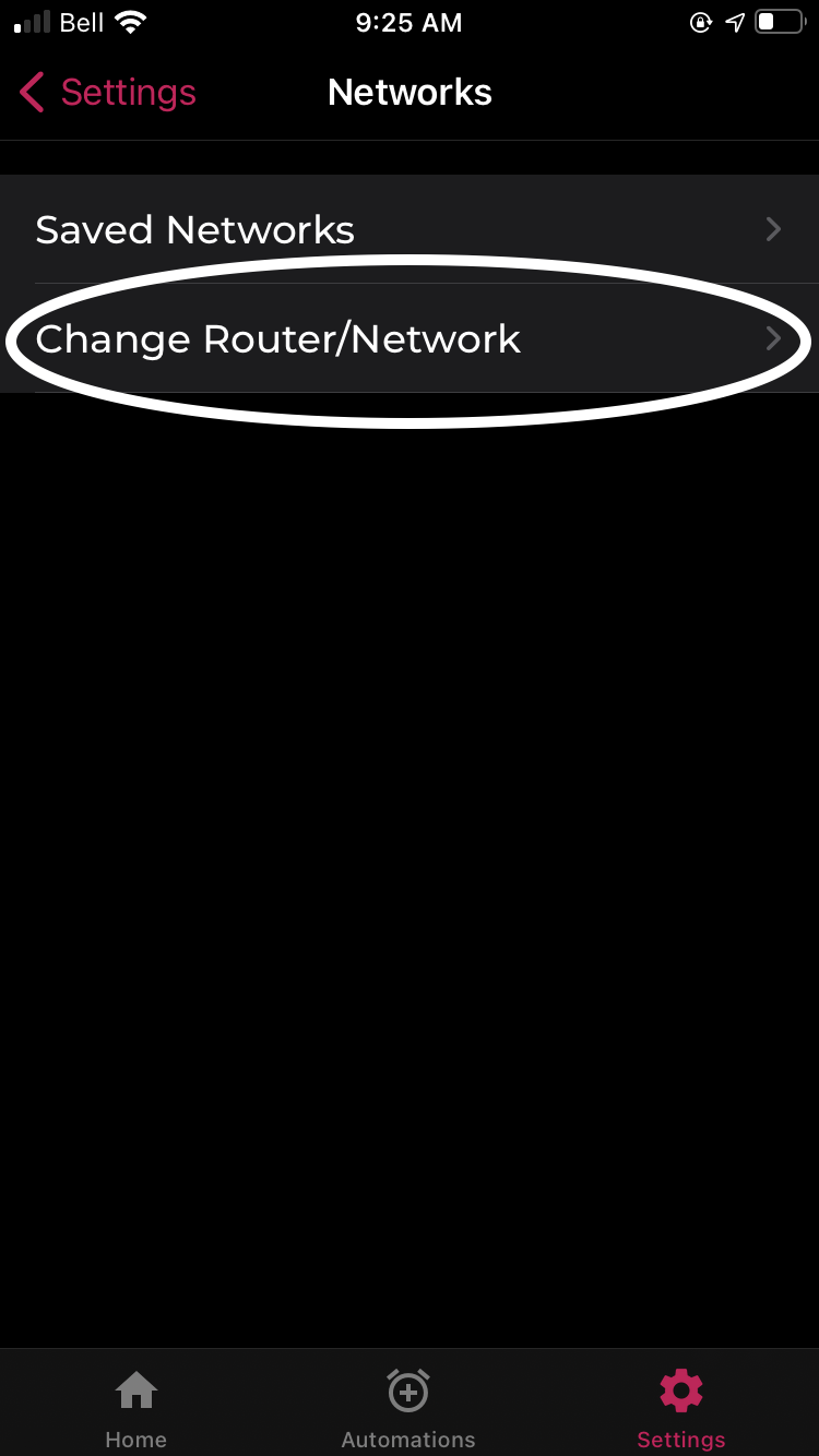 Change Router/Network