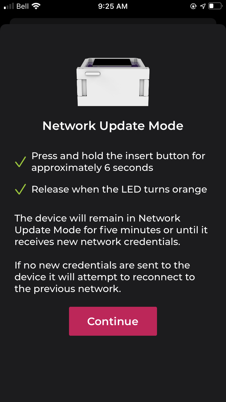 Network Update Mode
