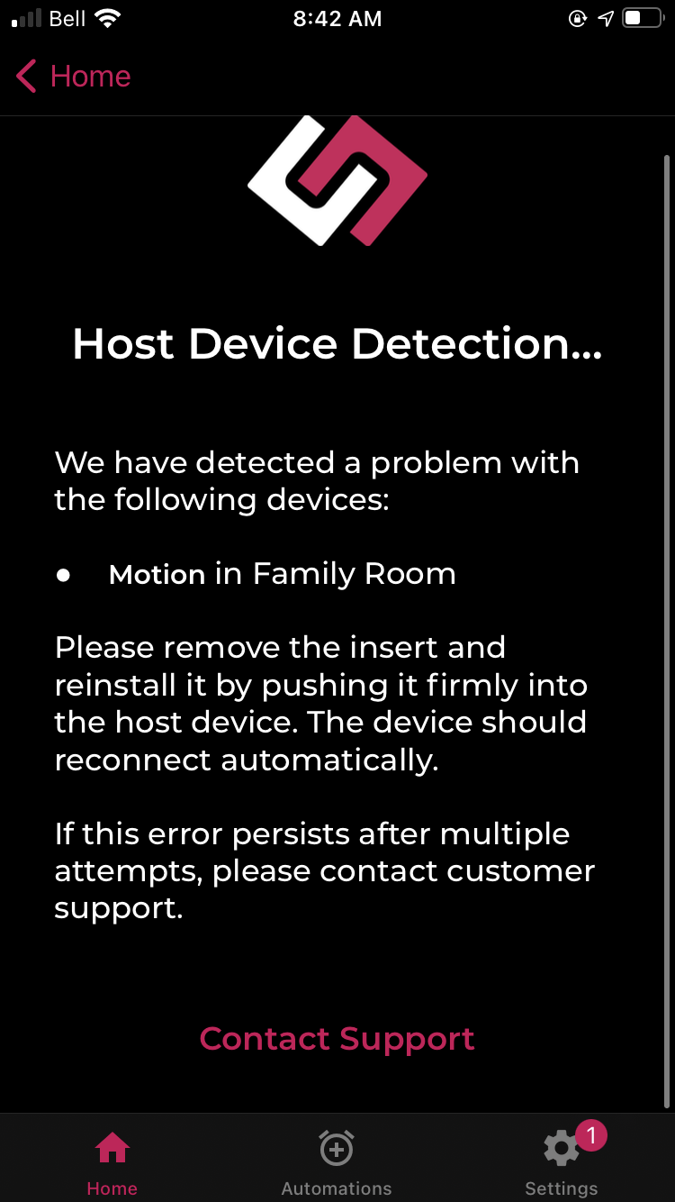 Host Device Detection Error