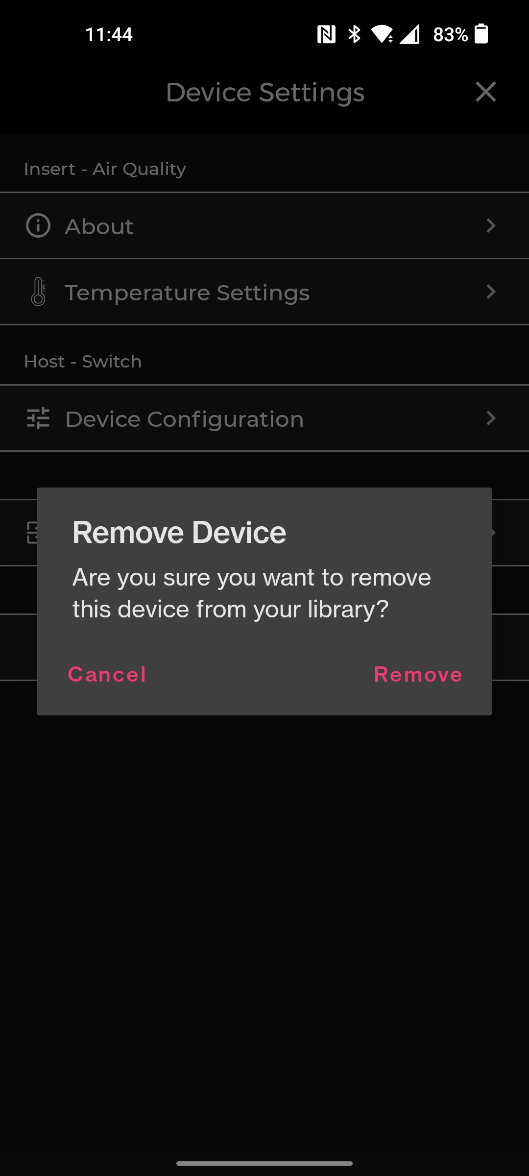 Confirm Delete Device